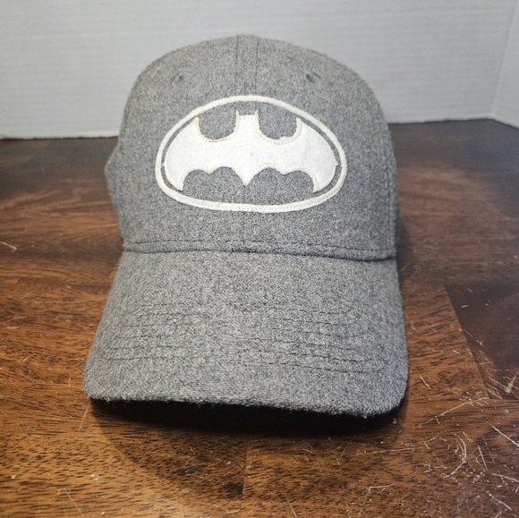 Batman Other - Batman Baseball Cap Wool Blend Adjustable Gray